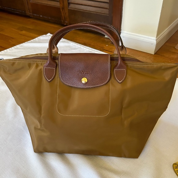 Longchamp Handbags - Longchamp Le Pliage Canvas Large Top Handle Bag